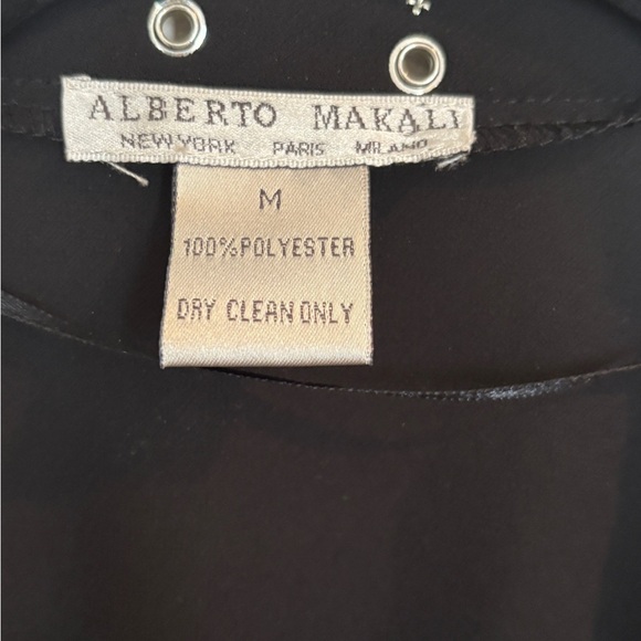 Alberto Makali Black Grommet Sophisticated Classy Open Cardigan Size Medium - Picture 3 of 10